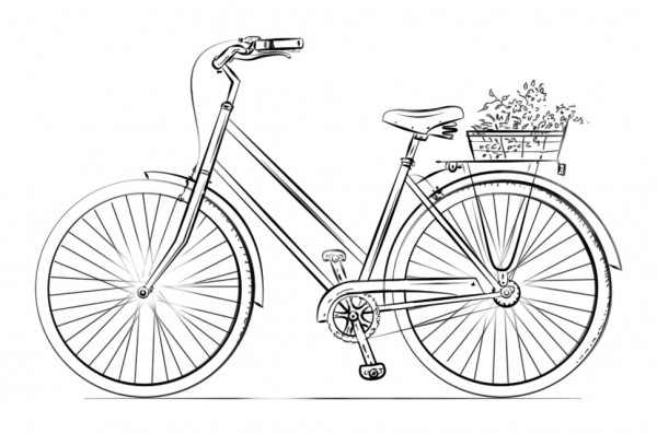 Σκίτσο Ζωγραφικής: Ποδήλατο 13 | e-selides.gr, Εκπαιδευτικό Υλικό